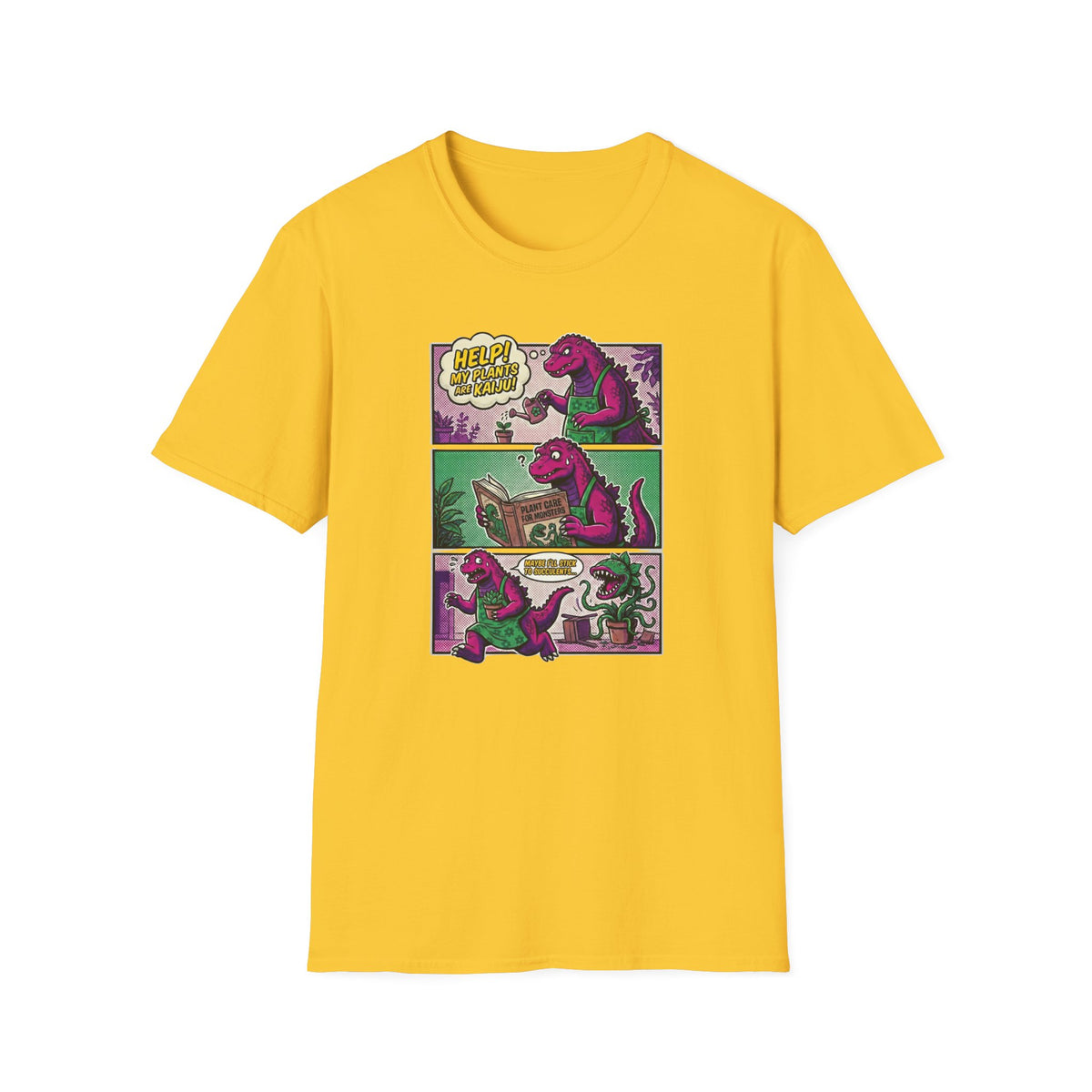 Kaiju Plant Care Comic T-Shirt
