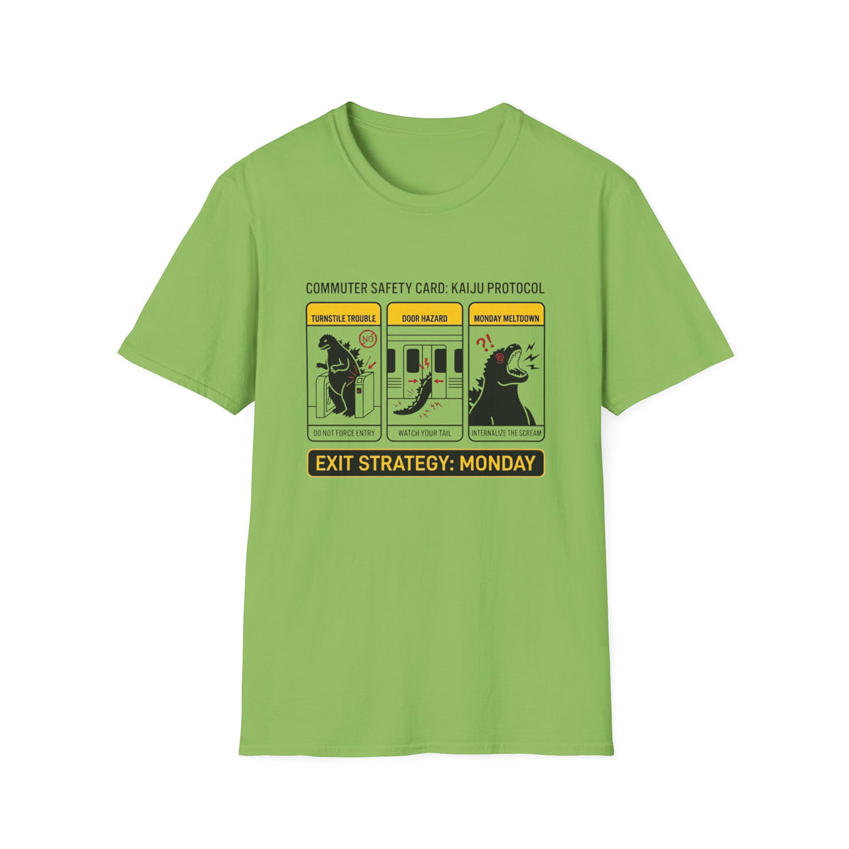 DK Safety Card Exit Strategy Monday T-Shirt