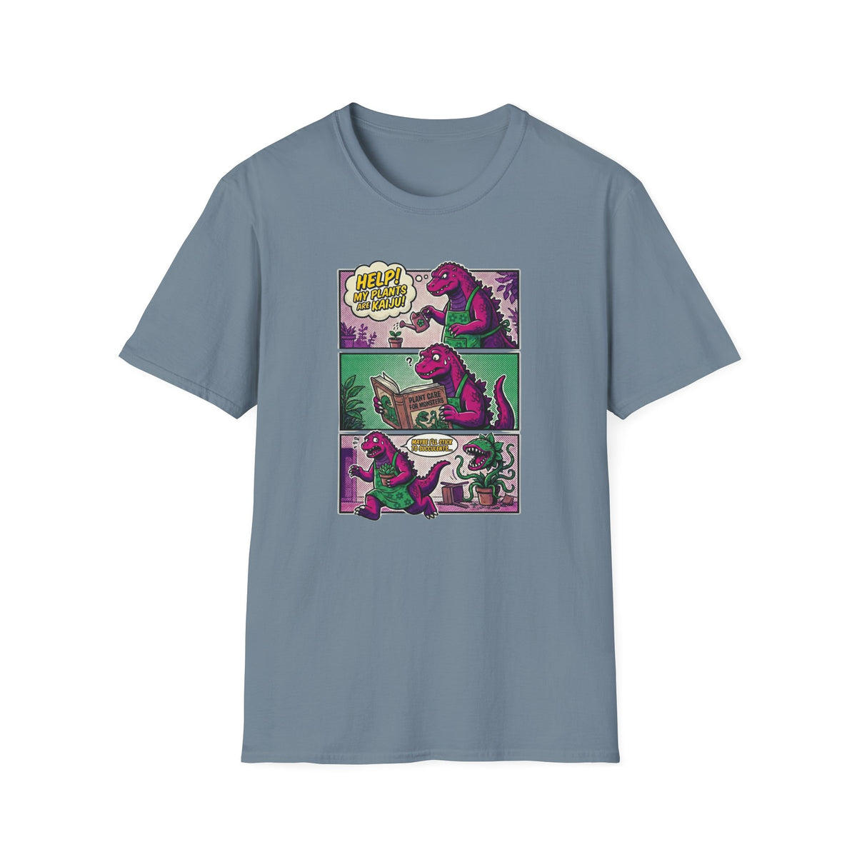 Kaiju Plant Care Comic T-Shirt
