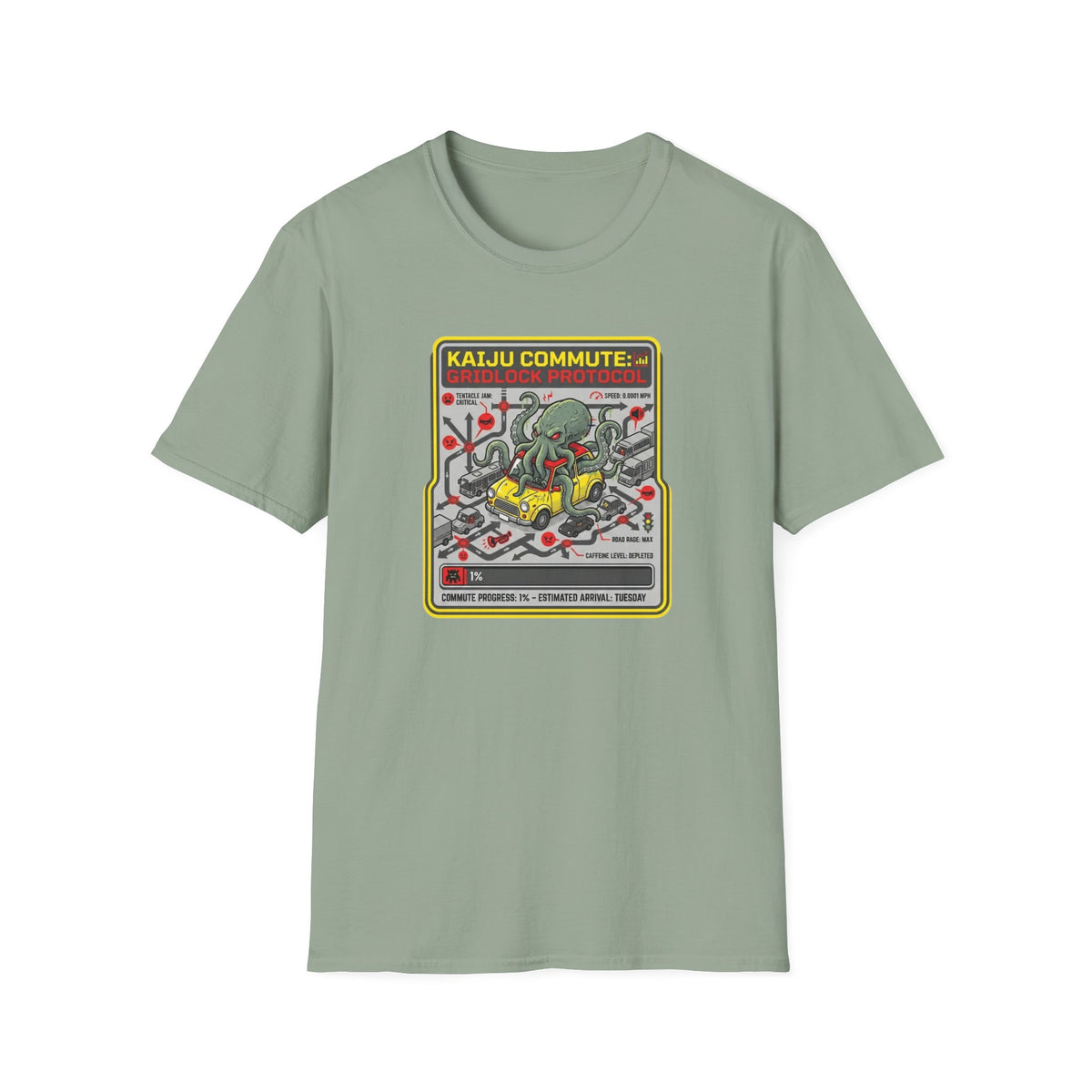 Kaiju Commute - Gridlock Protocol T-Shirt