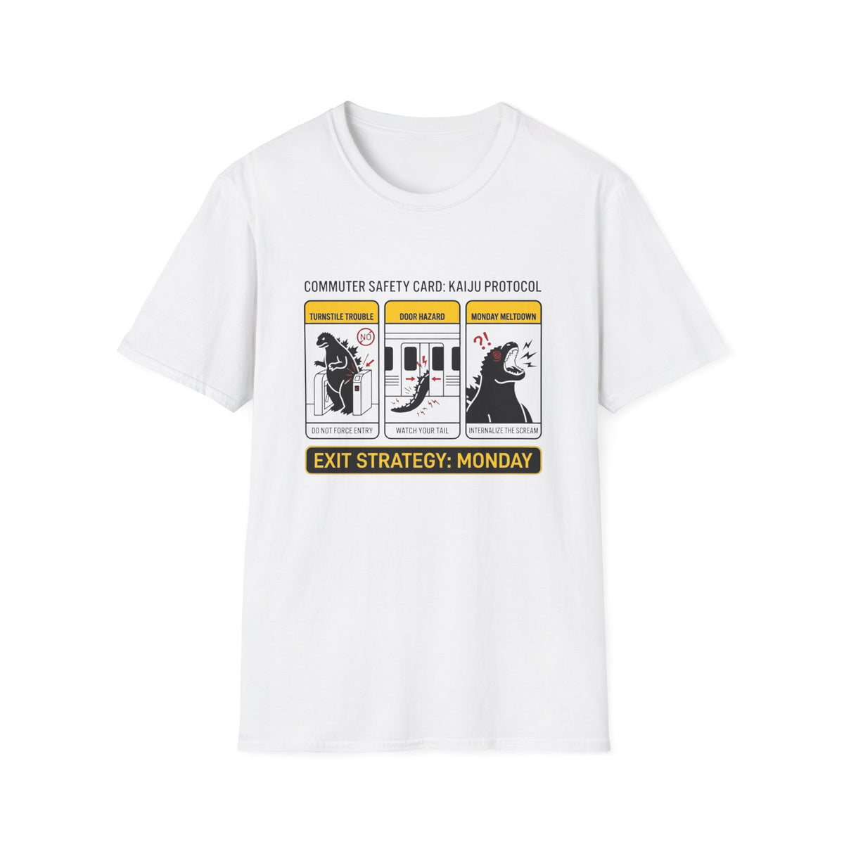 DK Safety Card Exit Strategy Monday T-Shirt