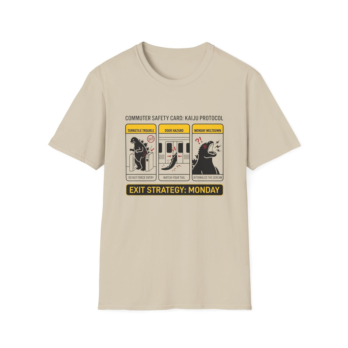 DK Safety Card Exit Strategy Monday T-Shirt