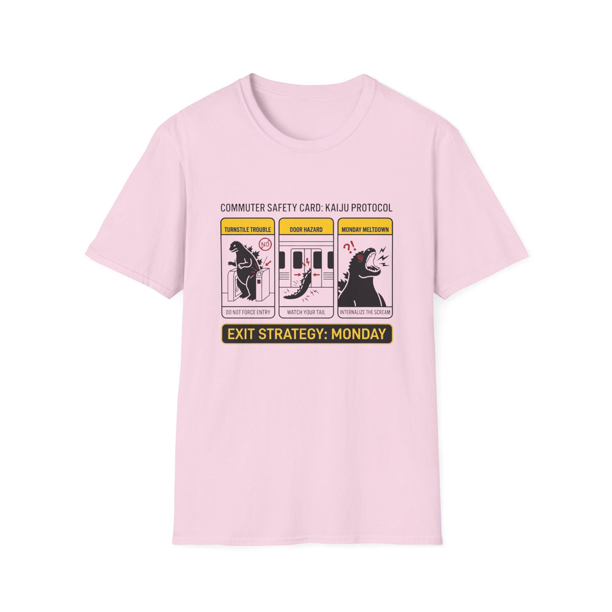 DK Safety Card Exit Strategy Monday T-Shirt