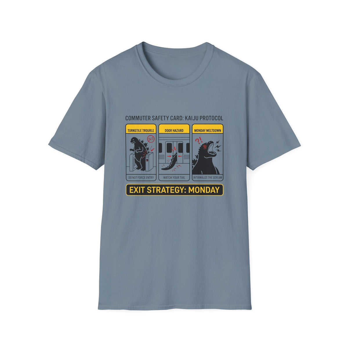DK Safety Card Exit Strategy Monday T-Shirt